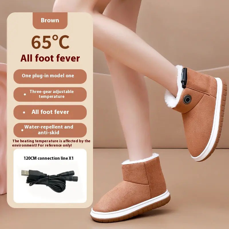 Electric Heating Cotton Shoes Winter Boots